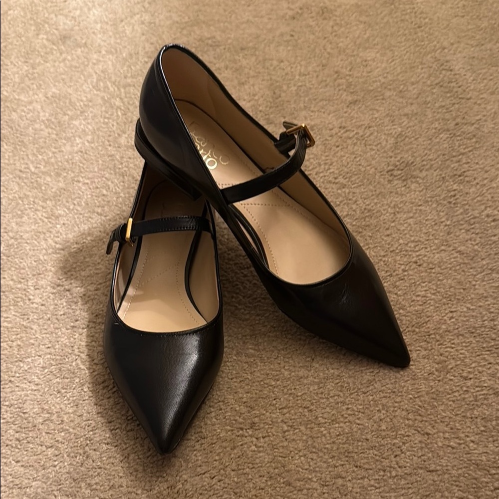 Franco Sarto Women's Black Flats with Strap NWOT
